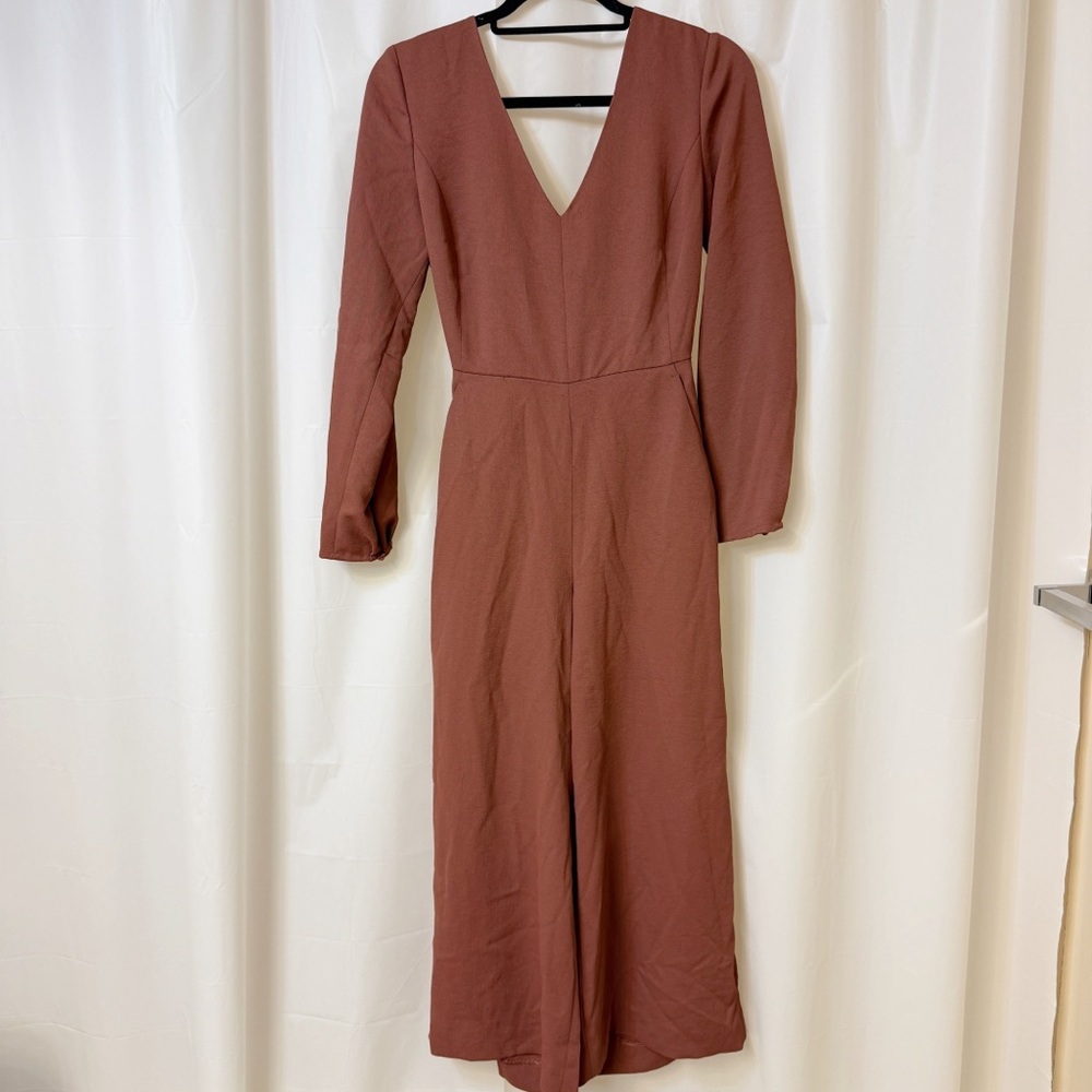 Wilfred Aritzia Écoulement Long Sleeve Jumpsuit Cider Gold Size 4